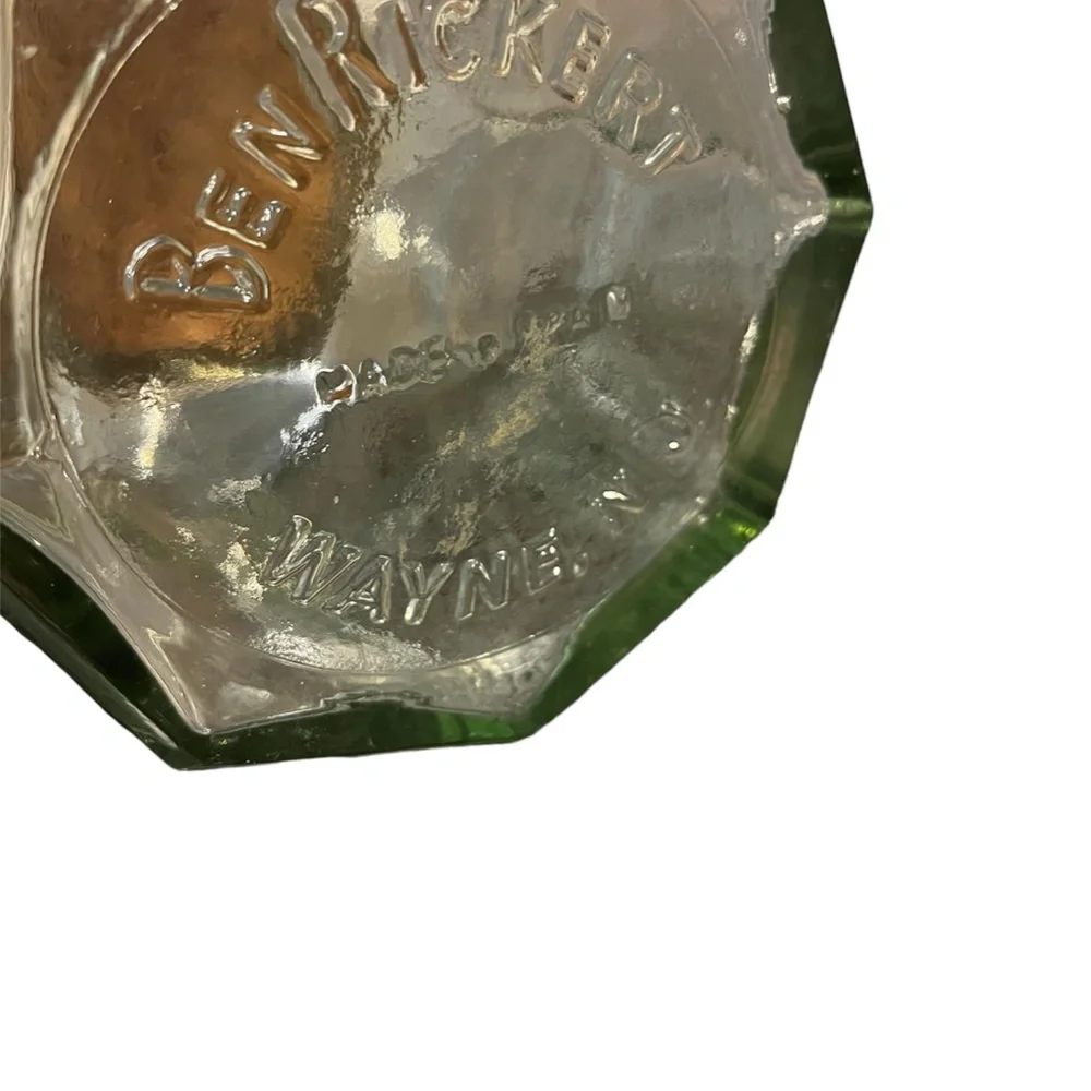 Vintage/HTF Ben Rickert Apothecary Octogonal Glass Jar w. Cork Lid